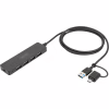 Концентратор Digitus USB-A and USB-C to 4xUSB 1x USB-C 1.2m Black (DA-70236) - Image 1