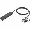 Концентратор Digitus USB-A and USB-C to 4xUSB 1x USB-C 1.2m Black (DA-70236) - Image 1