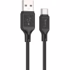 Дата кабель USB 2.0 AM to USB-C 1.0m Cool silicone X90 black HOCO (6931474788443) - Image 1
