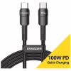 Дата кабель USB-C to USB-C 3.0m 100W black Essager (EXCTT1-XCC01) - Image 1