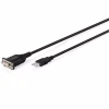 Кабель для передачи данных USB 2.0 AM to COM 1.8m DB9 RS232 FT232RNL black Digitus (DA-70172) - Image 1