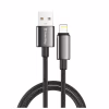 Дата кабель USB 2.0 AM to Lightning 1.0m 3A zinc alloy braided black ColorWay (CW-CBUL098-BK) - Image 1
