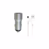 Зарядное устройство XO TZ09 2.4A/2 USB + cable microUSB Grey (XO-TZ09M-GR) - Image 1