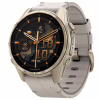 Смарт-часы Garmin fenix 8 43mm, AMOLED, Saph, SftGldSS/FogGryLeatherBnd, Excl, GPS (010-02903-40) - Image 1