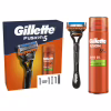 Набор косметики Gillette Fusion5 Станок для бритья мужской (бритва) с 1 сменным картриджем + Гель для бритья 200 мл (8700216534048) - Image 1