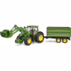 Масштабна модель автомобіля Bruder трактор John Deere 7R 350 з навантажувачем та причепом (03155) - Image 1