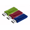 USB флеш накопитель Verbatim 3x16GB Slider Red/Blue/Green USB 2.0 (49326) - Image 1