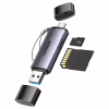 Зчитувач флеш-карт Ugreen USB-C + USB to TF/SD 3.0 CM185 gray (50706) - Image 1