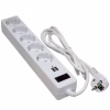 Сетевой фильтр питания Patron 1.8m + 2 USB 2.0, 2.1A, 5 роз. White (EXT-PN-SP-52-USB-W) - Image 1