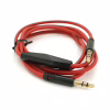 Кабель мультимедійний 3.5mm M to 3.5mm M 1.0m + microphone red Voltronic (ZDL-AUXcM/1.0m) - Image 1