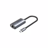 Переходник USB-C to RJ45 Ethernet 1000Mbps black Vention (CFPHB) - Image 1