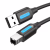 Кабель для принтера USB 2.0 AM/BM 0.5m PVC black Vention (COQBD) - Image 1