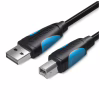 Кабель для принтера USB 2.0 AM/BM 2.0m black Vention (VAS-A16-B200) - Image 1