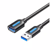 Дата кабель USB 3.2 AM/AF 2.0m 10Gbps PVC black Vention (CBOBH) - Image 1