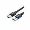 Дата кабель USB 3.0 AM/AM 1.5m PVC black Vention (CONBG) - Image 1
