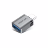 Перехідник OTG USB 3.0 AF to USB-C gray Vention (CDQH0) - Image 1