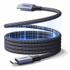 Дата кабель USB-C to USB-C 1.0m 240W 480Mbps braided black Ugreen (85973) - Image 1
