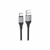 Дата кабель USB 2.0 AM to USB-C 1.0m 3A nylon X102 black HOCO (6942007608770) - Image 1