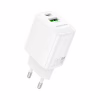 Зарядний пристрій BOROFONE BN27 Fuente 1xUSB-C PD20W + 1xUSB QC3.0 White (6941991120268) - Image 1