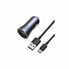 Зарядний пристрій Baseus 2xUSB QC3.0 + cable USB to USB-C 40W Golden Contactor Pro dark gray (TZCCJD-A0G) - Image 1