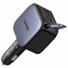 Зарядное устройство Ugreen Car charger USB-C PD90W + cable USB-C to USB-C retractable (55909B) - Image 1