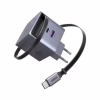 Зарядний пристрій Ugreen USB-C PD45W GaN + cable USB-C to USB-C retractable (65822) - Image 1