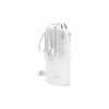Батарея универсальная Dudao 10000mAh K11 10W, USB-A, USB-C, microUSB, with USB-A/USB-C/Lightning/MicroUSB cables White (6977196681860) - Image 1