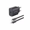 Зарядний пристрій Vention 1xUSB-C PD20W + cable USB-C to USB-C black (G16B0-EU) - Image 1