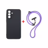 Чехол для мобильного телефона Dengos Case + Cross-body Strap Samsung Galaxy A57 Black+Purple (DG-KM-CCRB-10) - Image 1