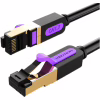 Патч-корд 1.5m S/FTP cat 7 RJ-45 black Vention (ICDBG) - Image 1