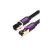 Патч-корд 15m UTP cat 7 RJ-45 flat black Vention (ICABN) - Image 1
