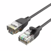 Патч-корд 1m UTP cat 6A RJ-45 slim black Vention (IBIBF) - Image 1