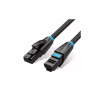 Патч-корд 10m UTP cat 6 RJ-45 flat black Vention (IBJBL) - Image 1