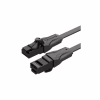 Патч-корд 3m UTP cat 6 RJ-45 flat black Vention (IBABI) - Image 1