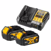 Набір акумулятор + зарядний пристрій DeWALT 10,8 - 54V, 4A, 18V XR Li-Ion, 2x4Ah (DCB1104M2) - Image 1