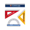 Лінійка Kite набір: лінійка 15 см, 2 косинця, транспортир FC Barcelona (BC25-282) - Image 1