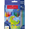 Фломастери Faber-Castell Динозавр 10 кольорів + 3 металика + наклейки у картонній коробці (32962) - Image 1