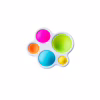 Погремушка Fat Brain Toys прорезыватель и тактильная игрушка Нажми шар dimpl (F192ML) - Image 1