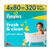 Детские влажные салфетки Pampers Fresh Clean Baby Wipes 4 х 80 шт (320 шт) (8001841078052) - Image 1