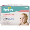 Дитячі вологі серветки Pampers Sensitive 3 x 80 шт (240 шт) (8006530134521) - Image 1