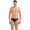 Плавки Arena Double Graphic Swim Briefs 010951-705 темно-синій, помаранчевий 110 (3468337766285) - Image 1