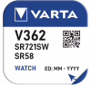 Батарейка Varta V362 (SR721SW, D362, SR58, RW310) 1.55V - Image 1
