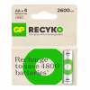 Акумулятор GP Recyko 2600mAh Eco, Ni-MH AA, 1.2V, 2.4A, LSD70-5, коробка 4шт. - Image 1
