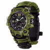 Часы наручные SKMEI 1155BAG, PARACORD, ARMY GREEN, Compass, термометр, свисток, кресало, 10461 - Image 1