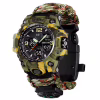 Годинники наручні SKMEI 1155BCMGN, PARACORD, ЗЕЛЕНИЙ КАМУФЛЯЖ, Компас, термометр, свисток, кресало, 10460 - Image 1
