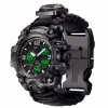 Часы наручные SKMEI 1155BKBK, PARACORD, Black, Compass, термометр, свисток, кресало, 10459 - Image 1