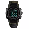 Часы наручные SKMEI 1426AGBK, PARACORD, ARMY GREEN-BLACK, ABS RING, Compass, термометр, 10463 - Image 1