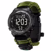 Часы наручные SKMEI 1845AG, PARACORD, ARMY GREEN, Compass, термометр, свисток, кресало, 10634 - Image 1