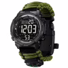 Годинники наручні SKMEI 1845AG, PARACORD, ARMY GREEN, компас, термометр, свисток, кресало, 10634 - Image 1