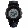 Часы наручные SKMEI 1213BK, PARACORD, BLACK BIG SIZE, Compass, термометр, свисток, кресало, 10465 - Image 1